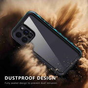 For iPhone 16 Pro Max RedPepper Transparent Dot IP68 Water-resistant Triple-proof Phone Case(Black Blue)
