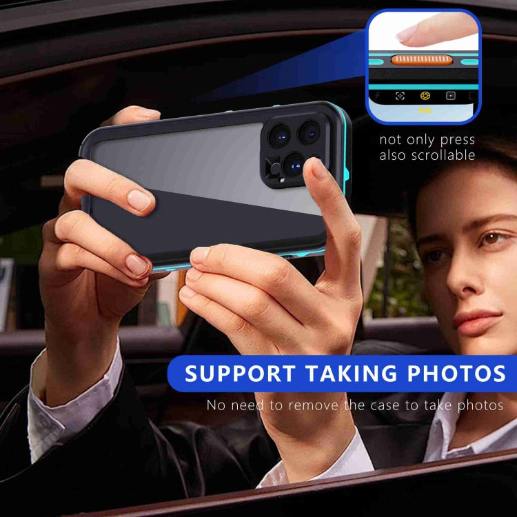 For iPhone 16 Pro RedPepper Transparent Dot IP68 Waterproof Triple-proof Phone Case(Black Blue) - free shipping - PMC Jewellery - Order now!