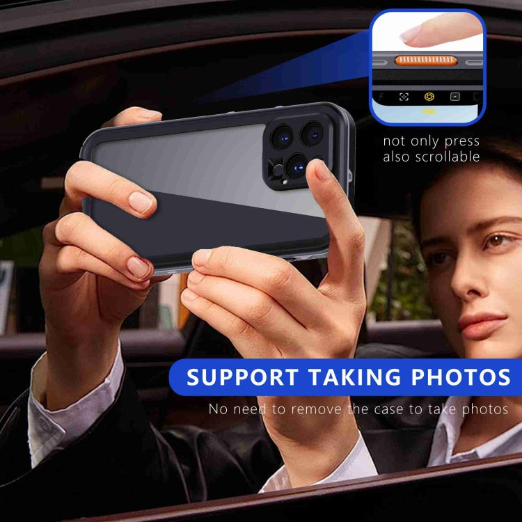 For iPhone 16 Pro RedPepper Transparent Dot IP68 Waterproof Triple-proof Phone Case(Black Dark Grey) - free shipping - PMC Jewellery - Order now!