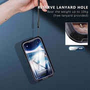 For iPhone 16 RedPepper Transparent Dot IP68 Water-resistant Triple-proof Phone Case(Black Dark Grey)