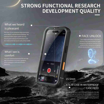 For iPhone 16 Pro Max RedPepper IP68 Waterproof Triple-proof MagSafe Phone Case(Black) - free shipping - PMC Jewellery - Order now!