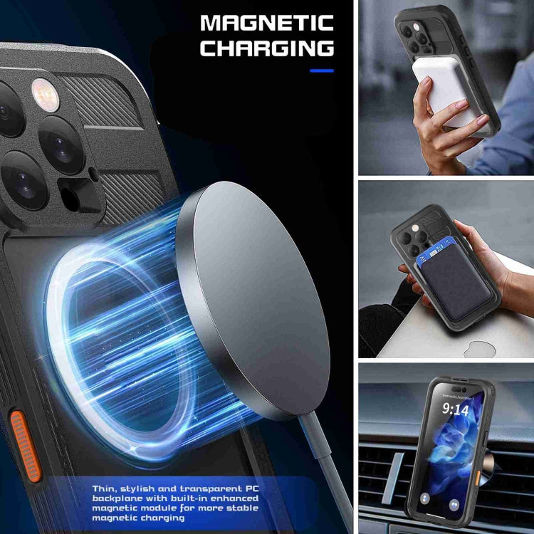 For iPhone 16 Pro Max RedPepper IP68 Waterproof Triple-proof MagSafe Phone Case(Black) - free shipping - PMC Jewellery - Order now!