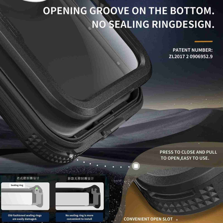 For iPhone 16 Pro Max RedPepper IP68 Water-resistant Triple-proof MagSafe Phone Case(Black)