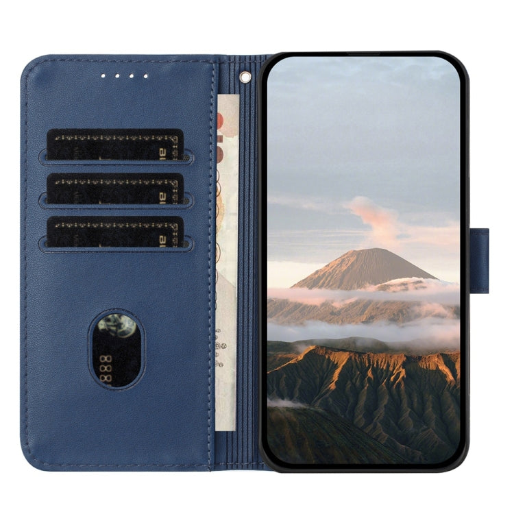 For Samsung Galaxy S25+ 5G Triangle Pattern Buckle Clasp Leather Phone Case(Royal Blue) - Galaxy S25+ 5G Cases by PMC Jewellery | Online Shopping South Africa | PMC Jewellery | Buy Now Pay Later Mobicred