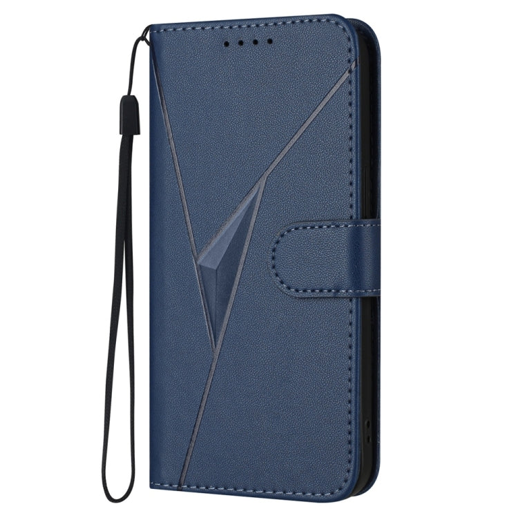 For Samsung Galaxy S25 Ultra 5G Triangle Pattern Buckle Clasp Leather Phone Case(Royal Blue) - Galaxy S25 Ultra 5G Cases by PMC Jewellery | Online Shopping South Africa | PMC Jewellery | Buy Now Pay Later Mobicred