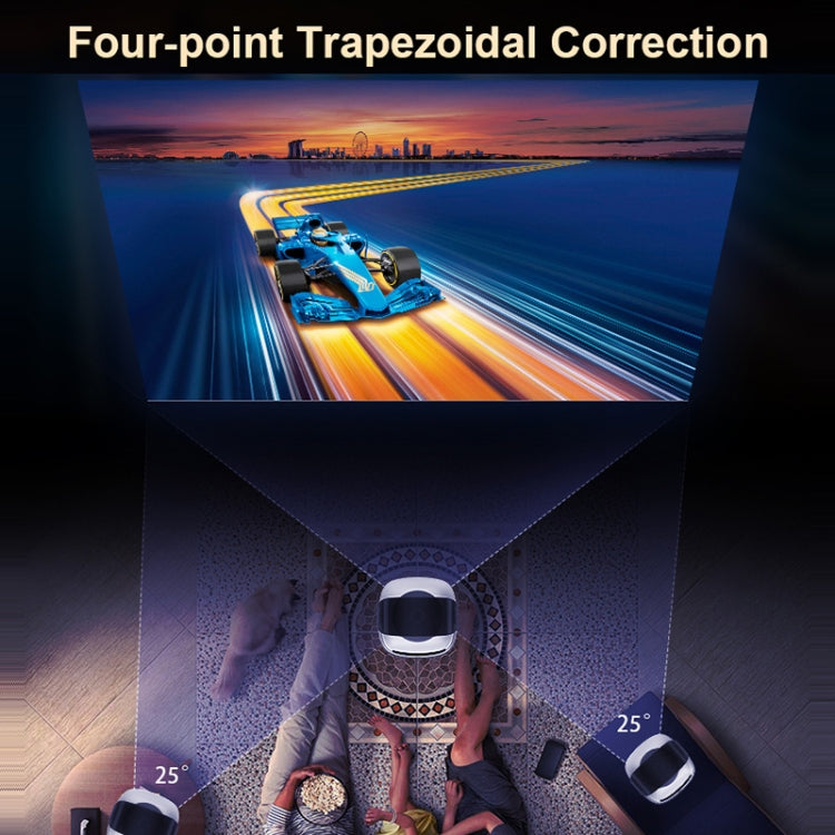 T-2 1920 x 1080P 240ANSI HiSilicon 352 Android 9.0 Portable Projector, US Plug(White) - LED Projector by PMC TechLife | Online Shopping South Africa | PMC TechLife | Buy Now Pay Later Mobicred