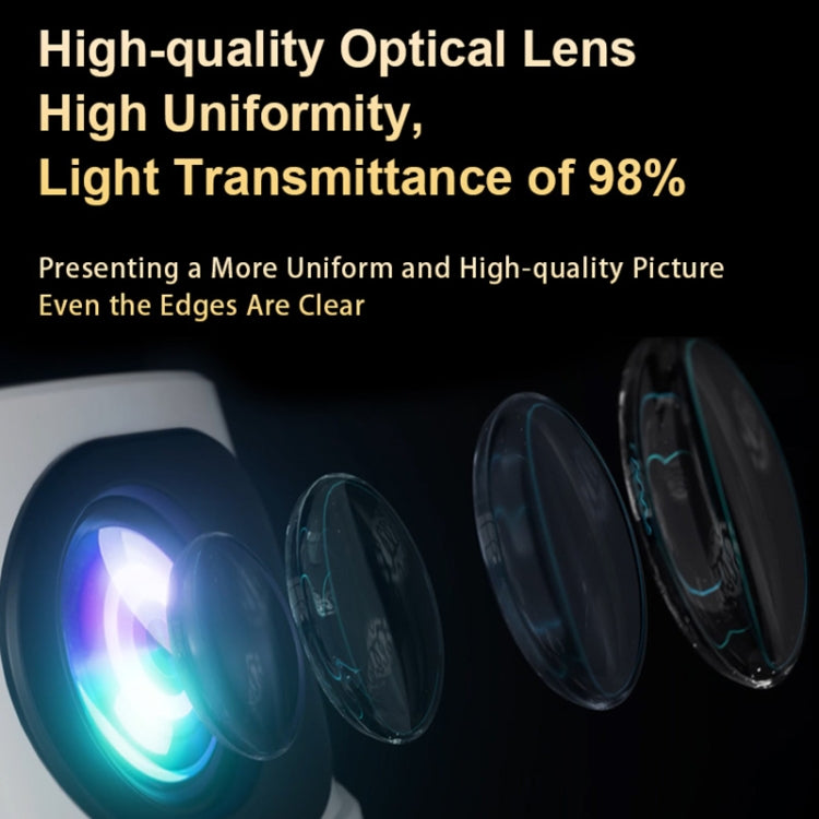 T-2 1920 x 1080P 240ANSI HiSilicon 352 Android 9.0 Portable Projector, US Plug(White) - LED Projector by PMC TechLife | Online Shopping South Africa | PMC TechLife | Buy Now Pay Later Mobicred