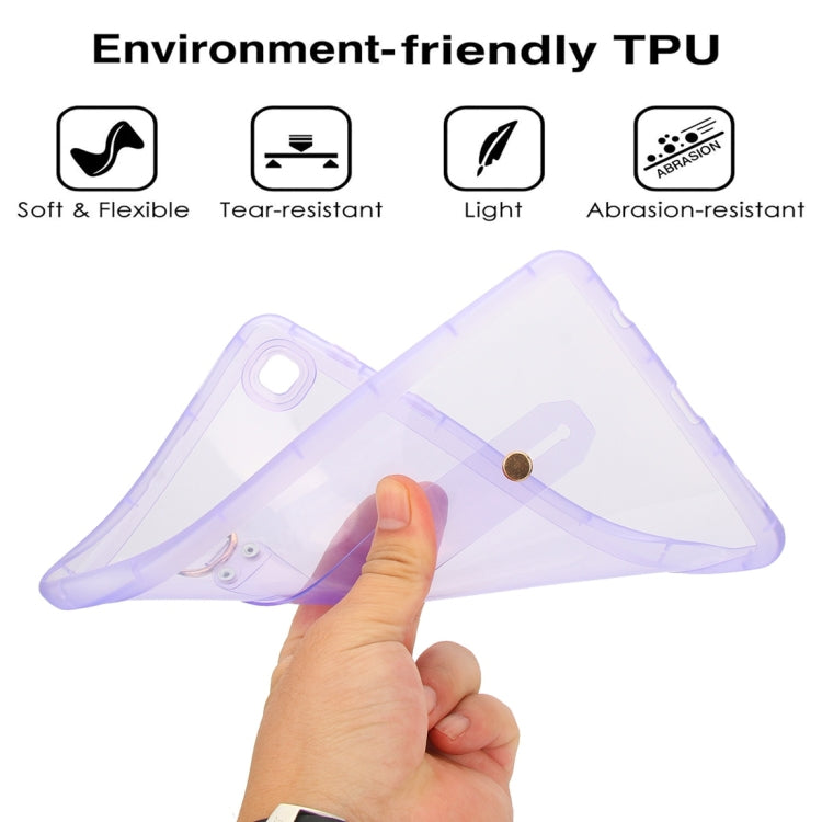 For Samsung Galaxy Tab S9 / S8 / S7 Wristband Holder PC Hybrid TPU Soft Tablet Case(Purple) - free shipping - PMC Jewellery - Order now!
