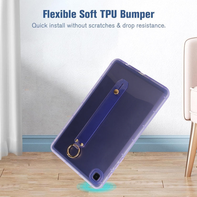 For Samsung Galaxy Tab S9 / S8 / S7 Wristband Holder PC Hybrid TPU Soft Tablet Case(Purple) - free shipping - PMC Jewellery - Order now!