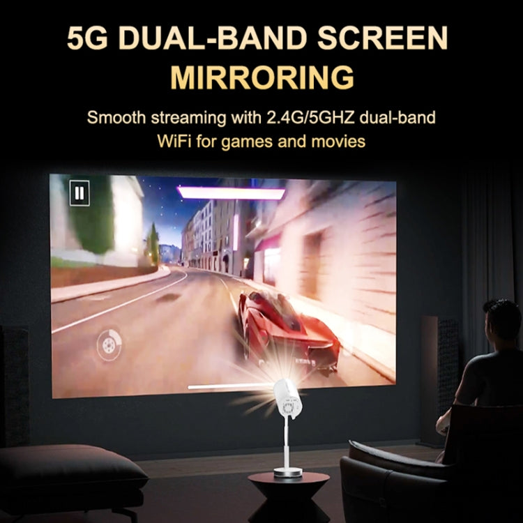 TS-3 1280x720P 260ANSI HiSilicon 352 Android 9.0 Telescopic Projector, US Plug(White) - LED Projector by PMC TechLife | Online Shopping South Africa | PMC TechLife | Buy Now Pay Later Mobicred