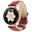 22mm Silver Steel Buckle Genuine Leather Watch Band Wristband(Wine Red) - 22mm Bands by PMc TechLife | Online Shopping South Africa | PMc TechLife | Buy Now Pay Later Mobicred