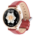 22mm Silver Steel Buckle Genuine Leather Watch Band Wristband(Red) - 22mm Bands by PMc TechLife | Online Shopping South Africa | PMc TechLife | Buy Now Pay Later Mobicred