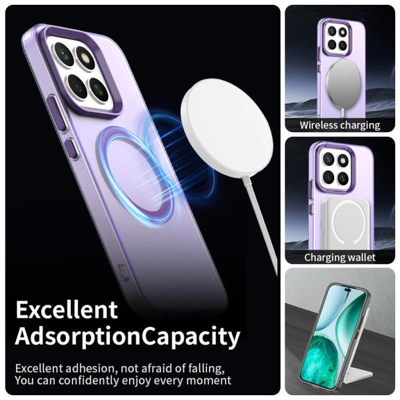 For Honor X8c 4G Candy Magsafe PC Hybrid TPU Phone Case(Purple)
