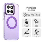 For Honor X8c 4G Candy Magsafe PC Hybrid TPU Phone Case(Purple)