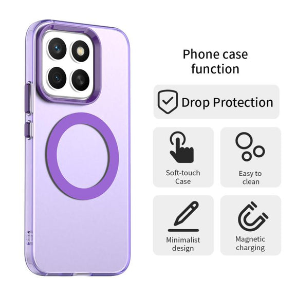 For Honor X8c 4G Candy Magsafe PC Hybrid TPU Phone Case(Purple)