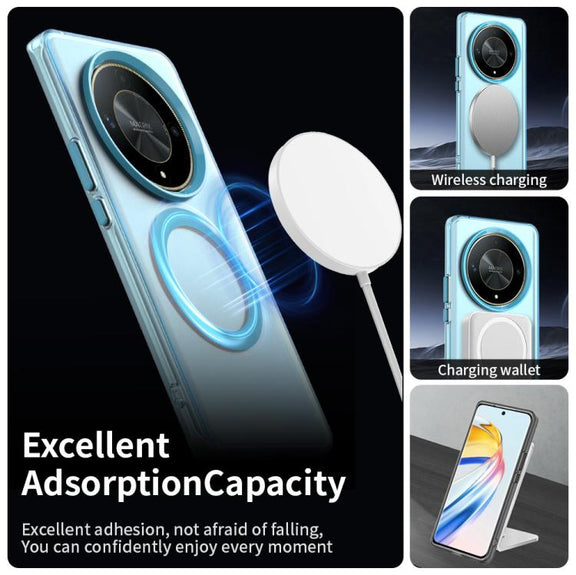 For Honor Magic6 Lite 5G Candy Magsafe PC Hybrid TPU Phone Case(Blue)