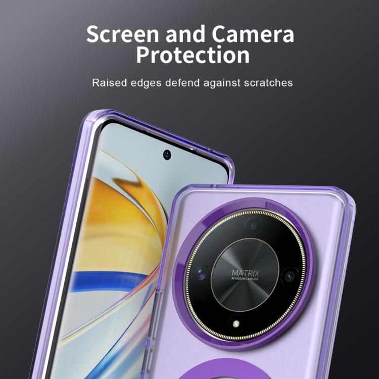 For Honor Magic6 Lite 5G Candy Magsafe PC Hybrid TPU Phone Case(Purple)