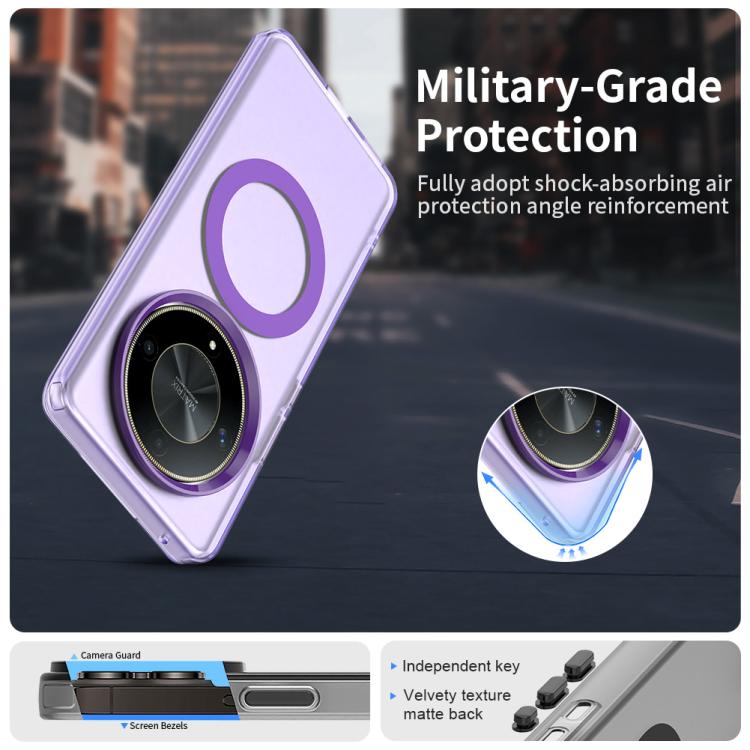 For Honor Magic6 Lite 5G Candy Magsafe PC Hybrid TPU Phone Case(Purple)