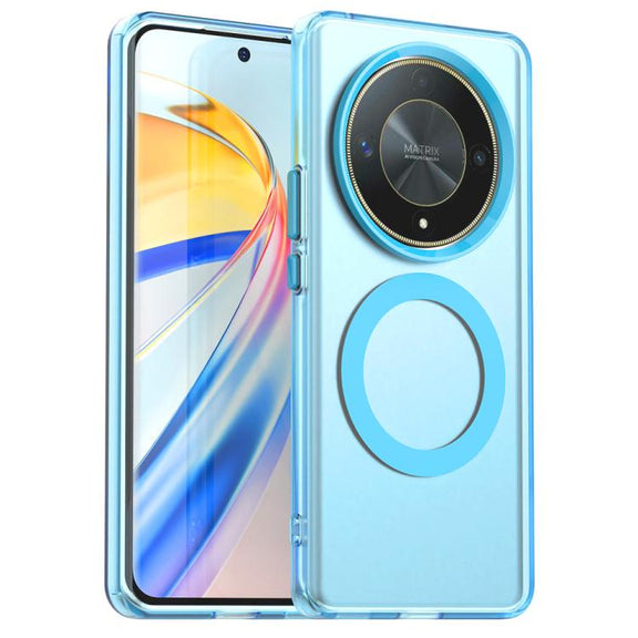 For Honor X9 Candy Magsafe PC Hybrid TPU Phone Case(Blue)