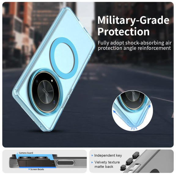 For Honor X9 Candy Magsafe PC Hybrid TPU Phone Case(Blue)