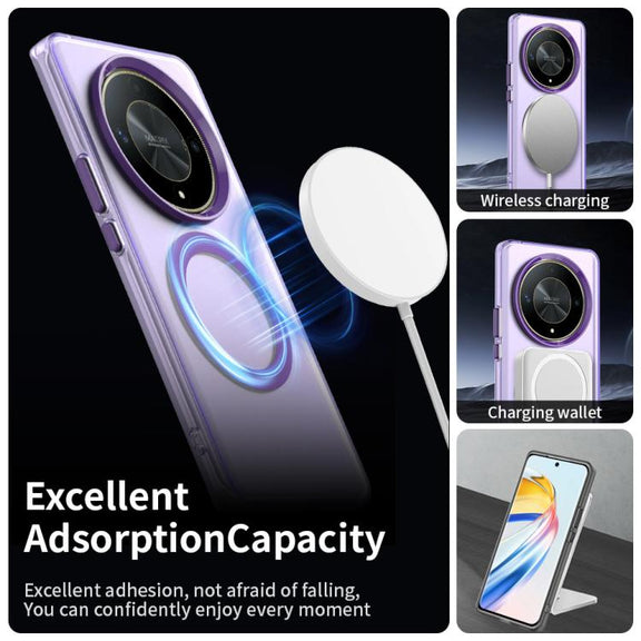 For Honor X9 Candy Magsafe PC Hybrid TPU Phone Case(Purple)