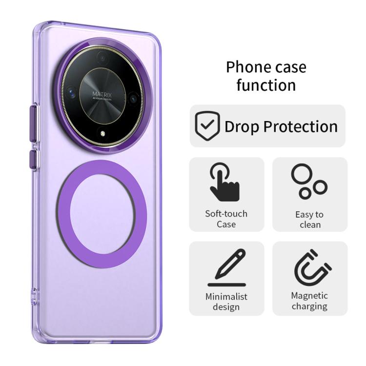 For Honor X9 Candy Magsafe PC Hybrid TPU Phone Case(Purple)