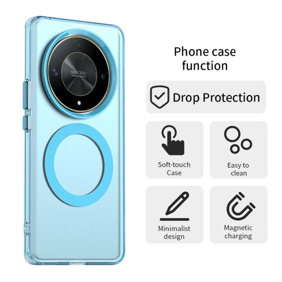 For Honor X50 Candy Magsafe PC Hybrid TPU Phone Case(Blue)