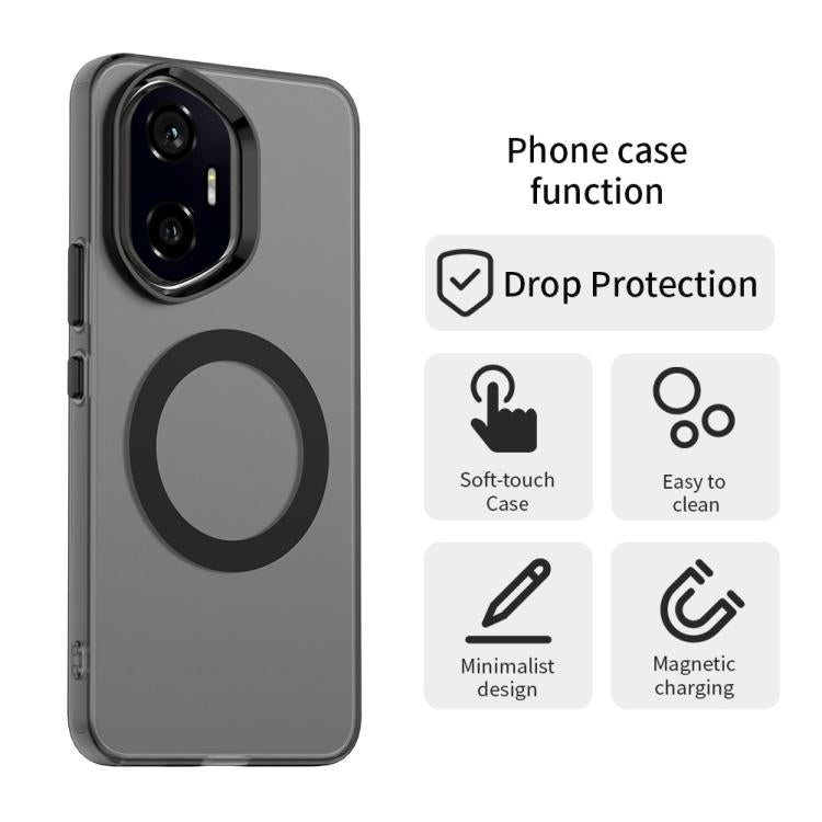 For Honor 300 Candy Magsafe PC Hybrid TPU Phone Case(Black)