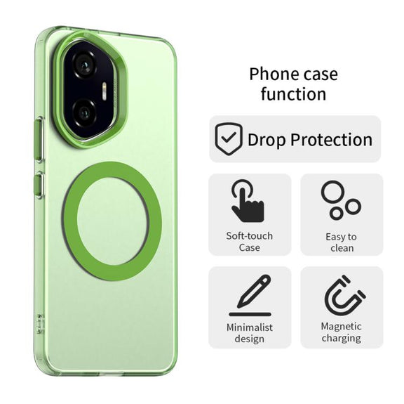 For Honor 300 Candy Magsafe PC Hybrid TPU Phone Case(Green)