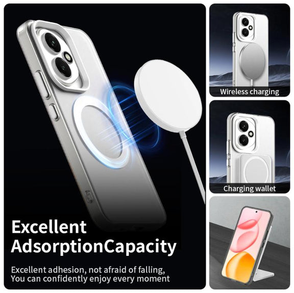 For Honor 400 Global 156.5mm Candy Magsafe PC Hybrid TPU Phone Case(White)