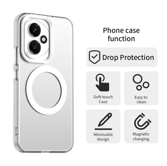 For Honor 400 Global 156.5mm Candy Magsafe PC Hybrid TPU Phone Case(White)