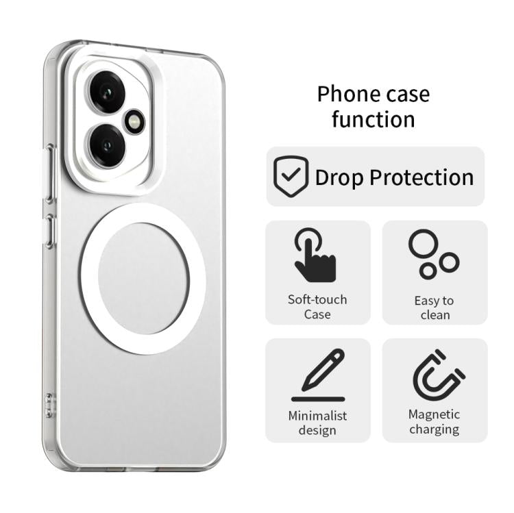 For Honor 400 Global 156.5mm Candy Magsafe PC Hybrid TPU Phone Case(White)