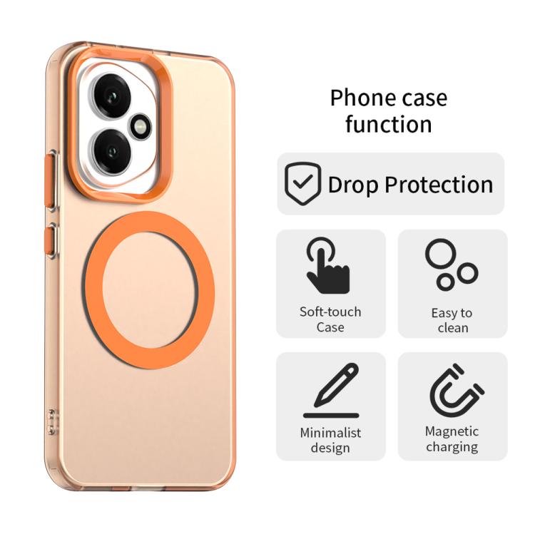 For Honor 400 Global 156.5mm Candy Magsafe PC Hybrid TPU Phone Case(Orange)