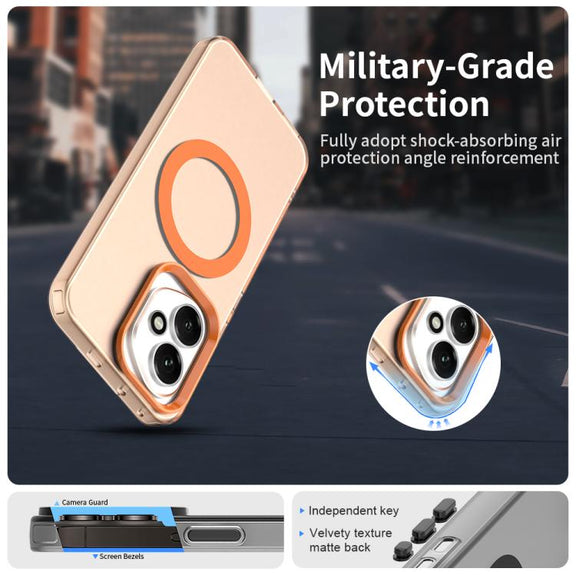 For Honor 400 Global 156.5mm Candy Magsafe PC Hybrid TPU Phone Case(Orange)