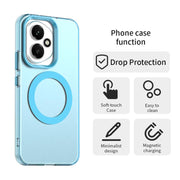 For Honor 400 Global 156.5mm Candy Magsafe PC Hybrid TPU Phone Case(Blue)