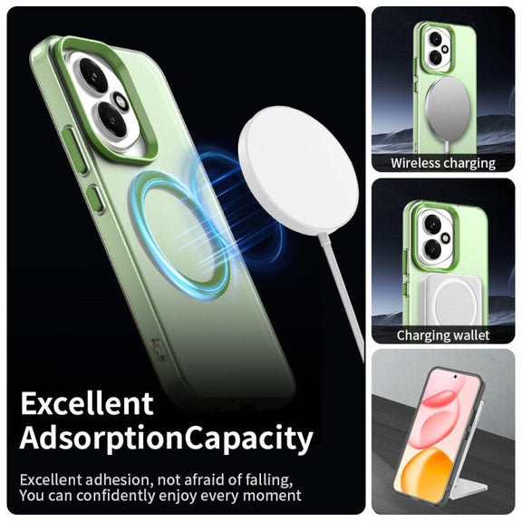 For Honor 400 Global 156.5mm Candy Magsafe PC Hybrid TPU Phone Case(Green)