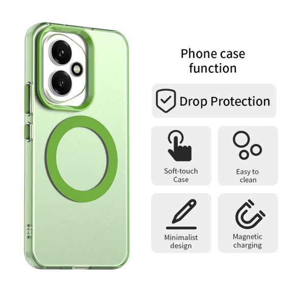 For Honor 400 Global 156.5mm Candy Magsafe PC Hybrid TPU Phone Case(Green)