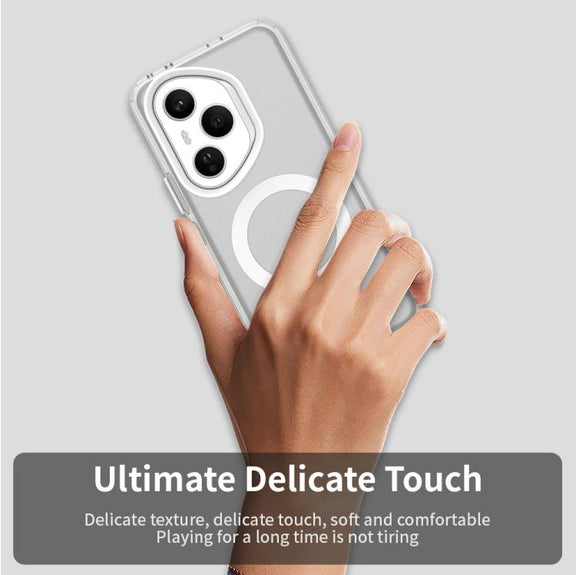 For Honor 400 Pro Global 160.8mm Candy Magsafe PC Hybrid TPU Phone Case(White)