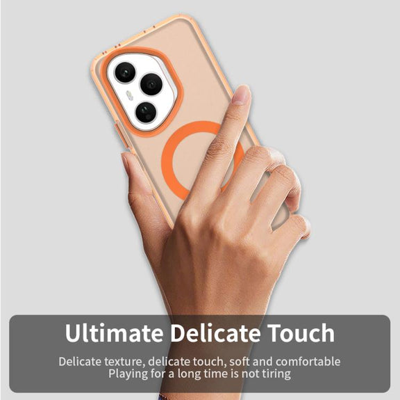 For Honor 400 Pro Global 160.8mm Candy Magsafe PC Hybrid TPU Phone Case(Orange)