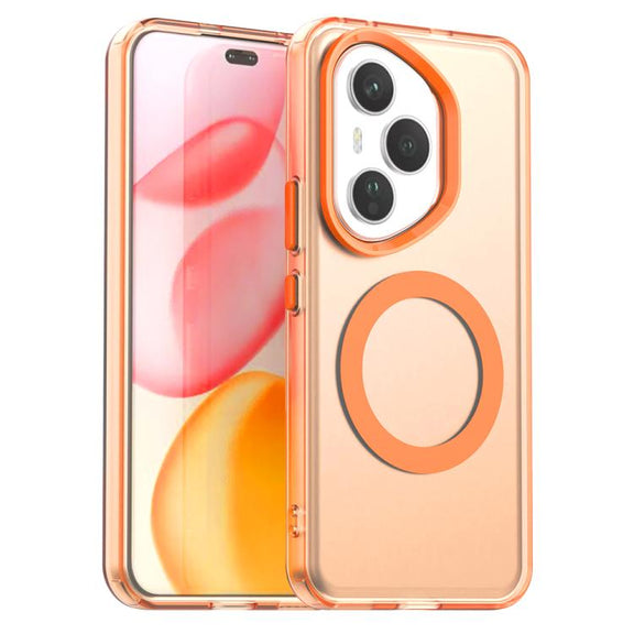For Honor 400 Pro Global 160.8mm Candy Magsafe PC Hybrid TPU Phone Case(Orange)