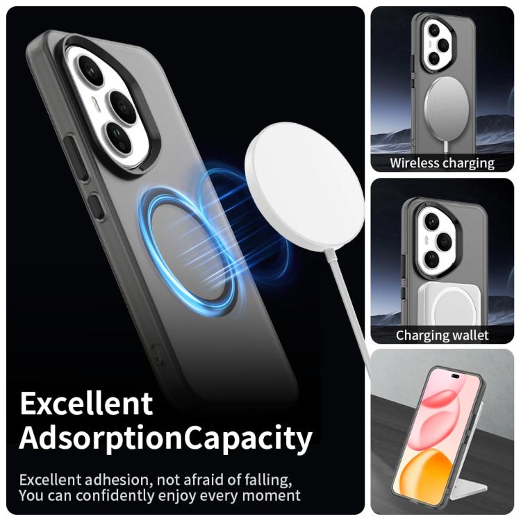 For Honor 400 Pro Global 160.8mm Candy Magsafe PC Hybrid TPU Phone Case(Black)
