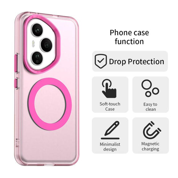 For Honor 400 Pro Global 160.8mm Candy Magsafe PC Hybrid TPU Phone Case(Red)