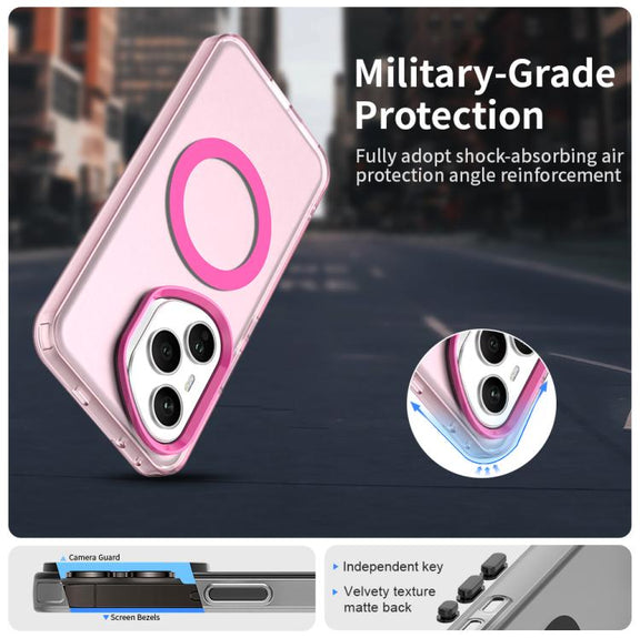 For Honor 400 Pro Global 160.8mm Candy Magsafe PC Hybrid TPU Phone Case(Red)