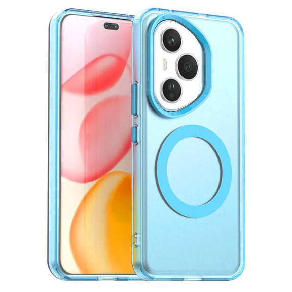 For Honor 400 Pro Global 160.8mm Candy Magsafe PC Hybrid TPU Phone Case(Blue)