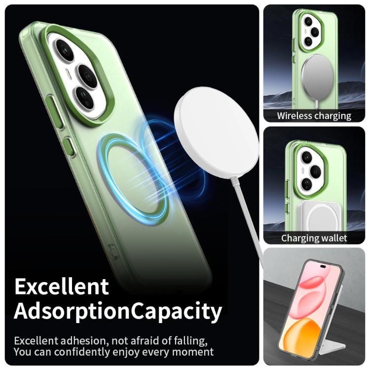 For Honor 400 Pro Global 160.8mm Candy Magsafe PC Hybrid TPU Phone Case(Green)