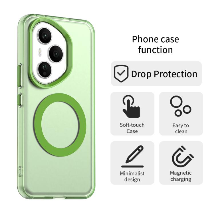 For Honor 400 Pro Global 160.8mm Candy Magsafe PC Hybrid TPU Phone Case(Green)