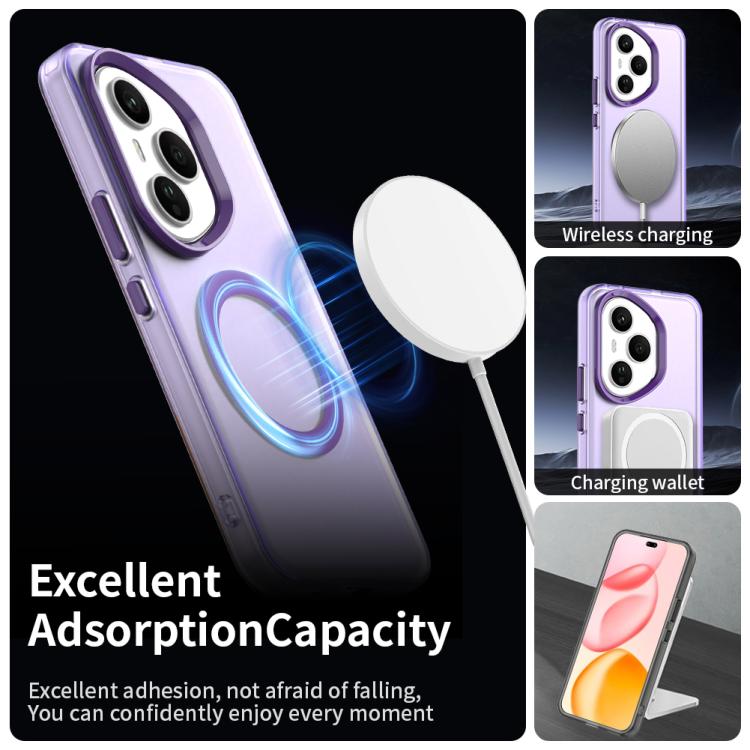 For Honor 400 Pro Global 160.8mm Candy Magsafe PC Hybrid TPU Phone Case(Purple)