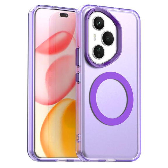 For Honor 400 Pro Global 160.8mm Candy Magsafe PC Hybrid TPU Phone Case(Purple)