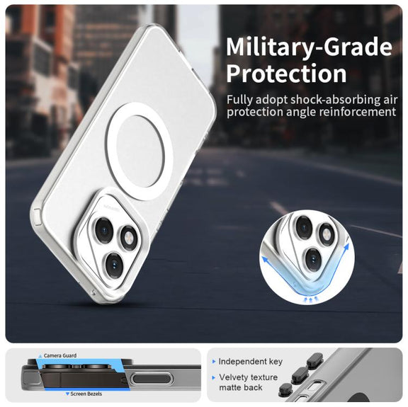 For Honor 400 Lite Global Candy Magsafe PC Hybrid TPU Phone Case(White)