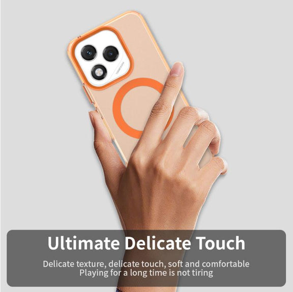 For Honor 400 Lite Global Candy Magsafe PC Hybrid TPU Phone Case(Orange)